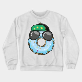 Cute donut in a cap Crewneck Sweatshirt